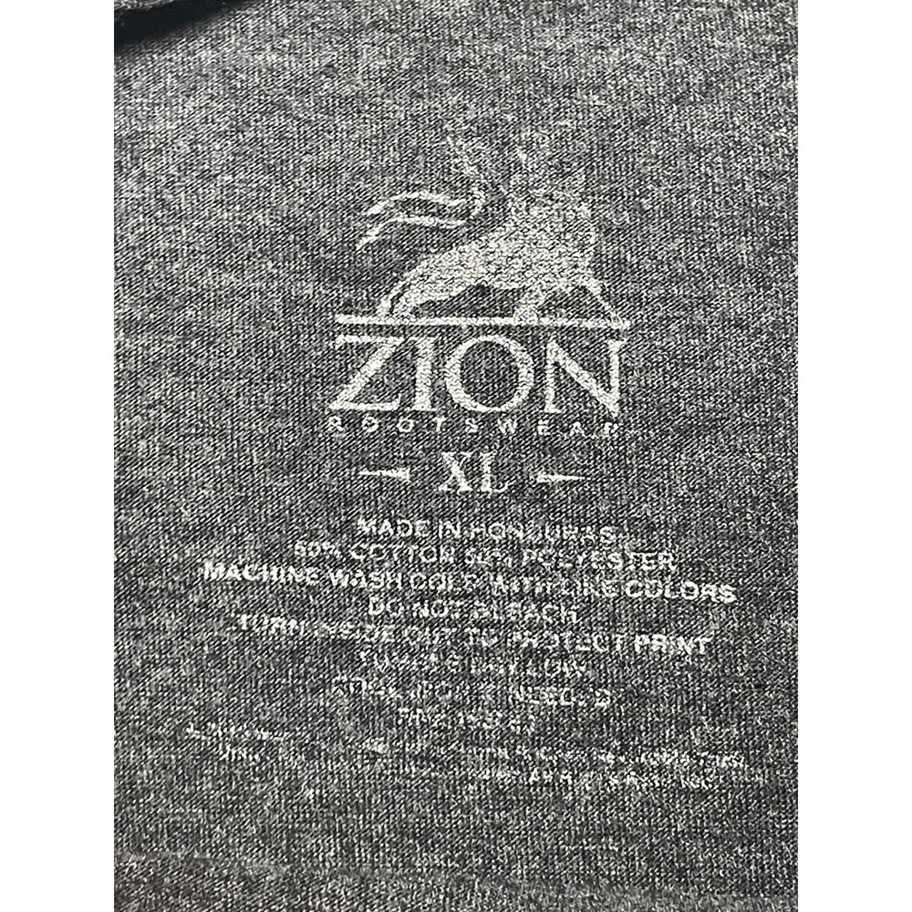 Zion Johnny Cash T-Shirt Mens XL Man In Black Tennessee Three Graphic Charcoal - Picture 3 of 7